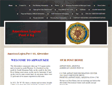 Tablet Screenshot of americanlegionpost64.com